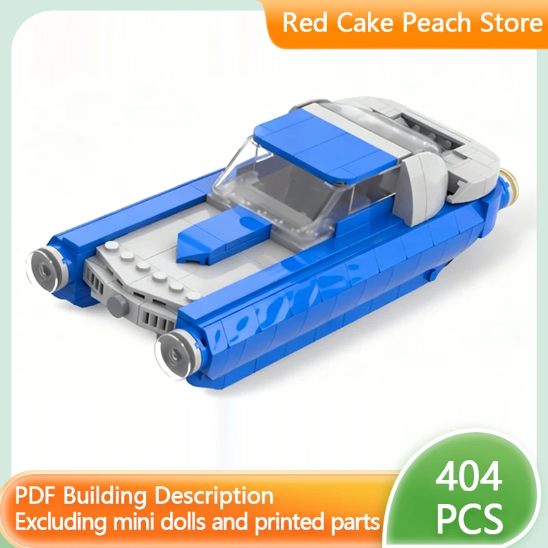 

Модель скоростного гоночного автомобиля MOC, строительные кирпичи, синий летающий автомобиль, модульная технология, детские праздничные подарки, сборка игрушек, костюм