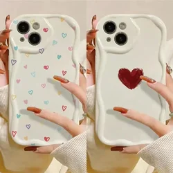 Phone Case For Samsung Galaxy S25 Ultra S24 FE A54 A55 A35 A15 A16 A25 A14 A24 A33 A34 A31 A32 A51 A52 A53 Soft Love Heart Cover