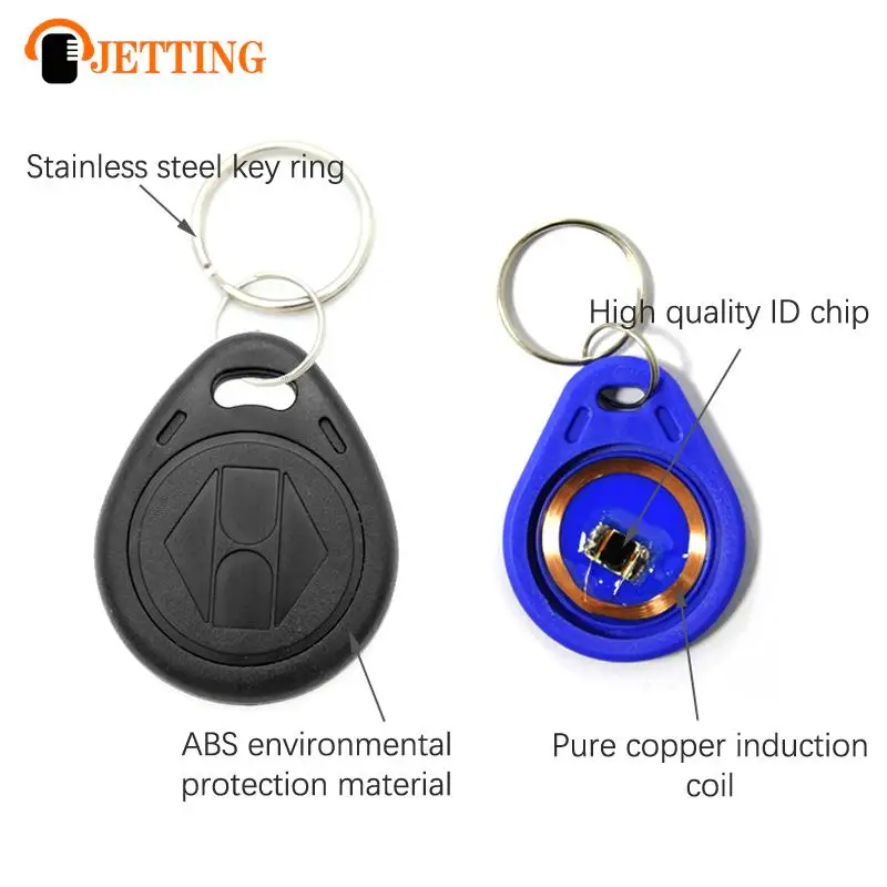 Tag RFID regravável e gravável pode copiar EM4100, proximidade Token Keyfobs, Keyfobs aleatórios, 125kHz, 5pcs