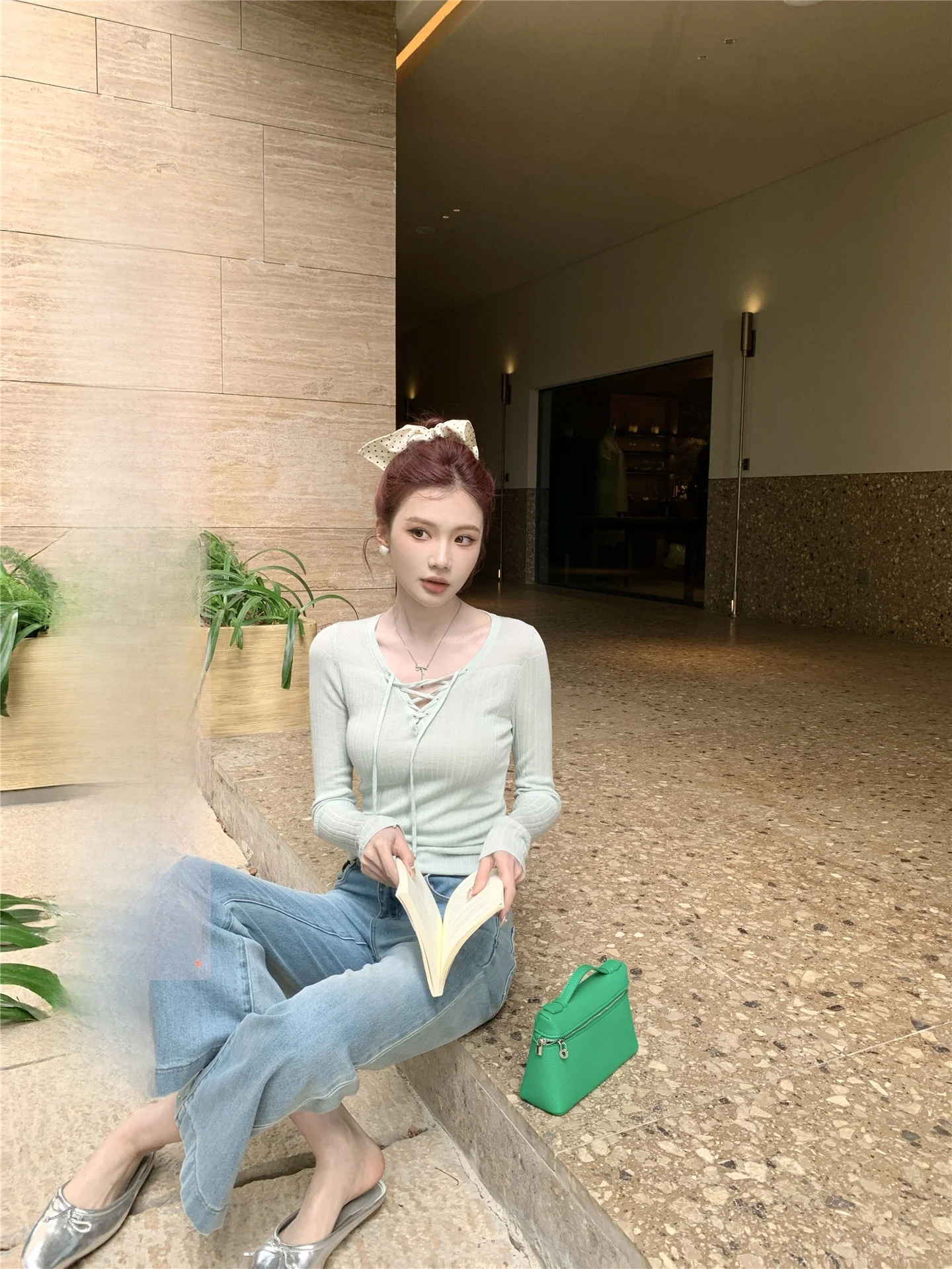 

Sweet Sle Knitted Long Sve Women's Top Soft Cozy Belted Slim Fit Spring Summer New Arrival Art Cheese R0225