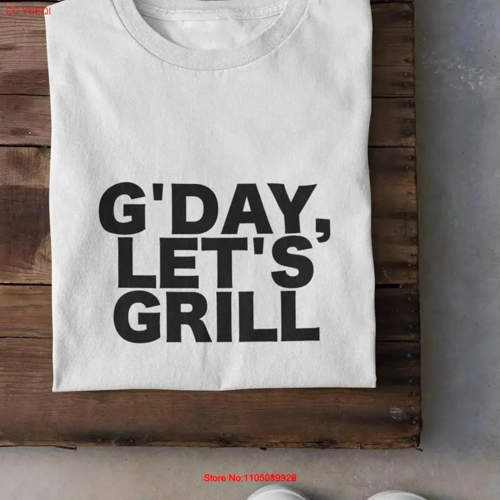 

G'Day Let's Grill T Shirt BBQ Grilling Funny Barbecue Top for Master Cookout Party Apparel Summer Clothing vintage Washed