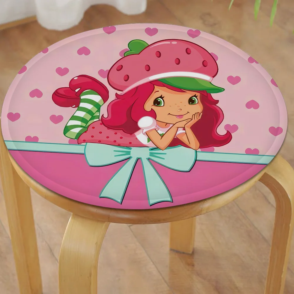 Cartoon S-Strawberry S-Shortcake Decorative Chair Mat Soft Pad Seat Cushion For Dining Patio Home Office Outdoor Garden Seat Mat