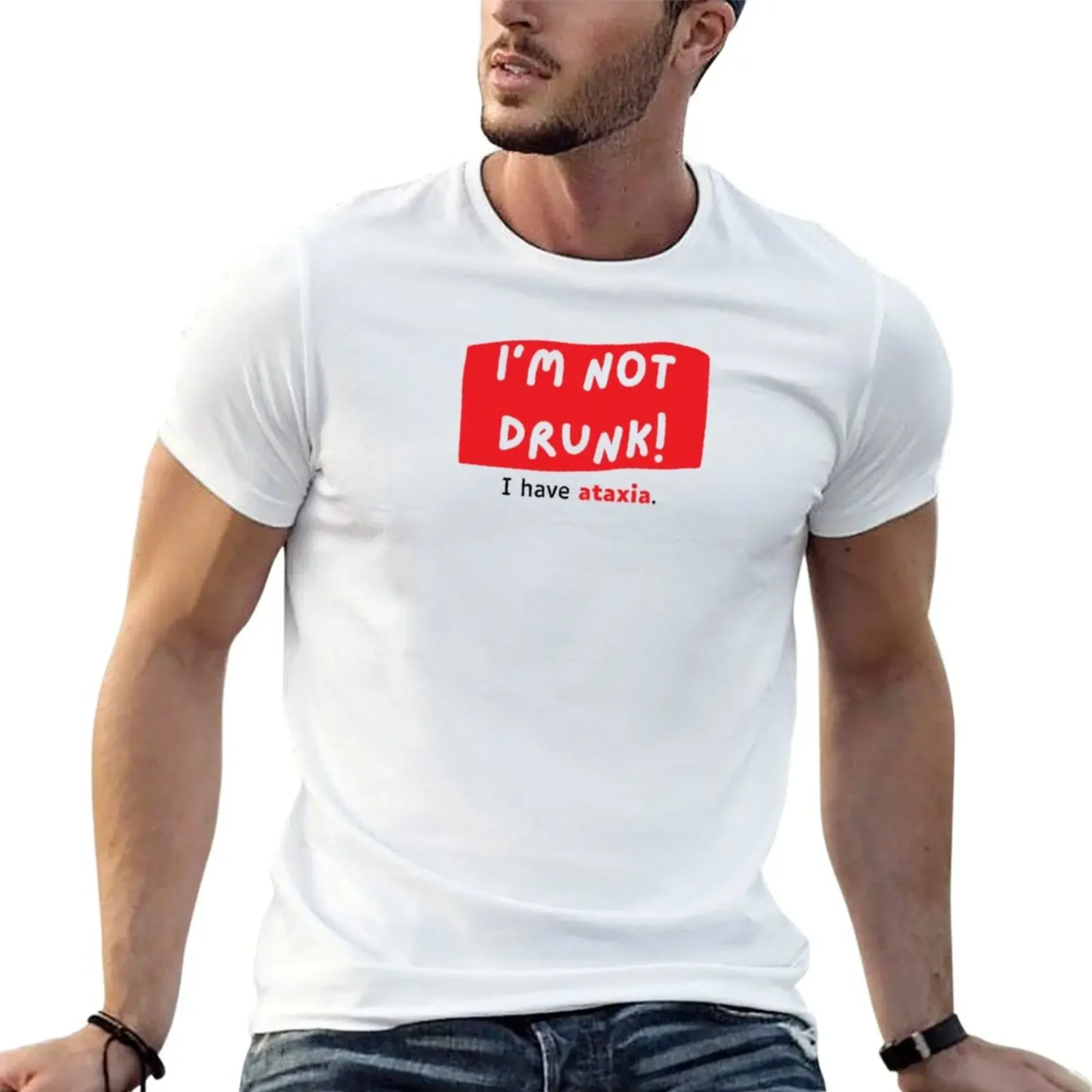 I'm not drunk in red T-Shirt quick drying funny gifts men clothing