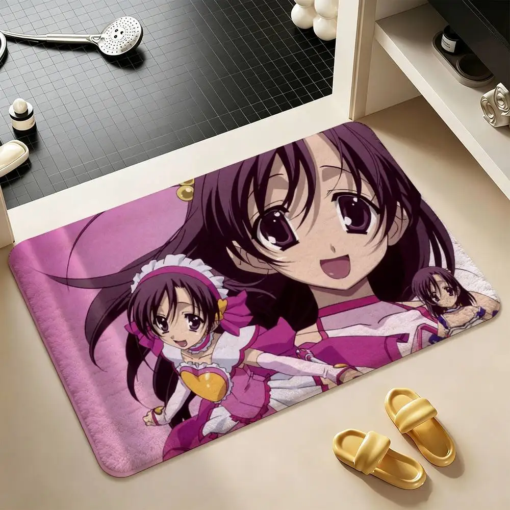 S-School Days Katsura Kotonoha  Shower Room Absorbent Small Floor Mat Soft Comfortable Decorative Foot Mat