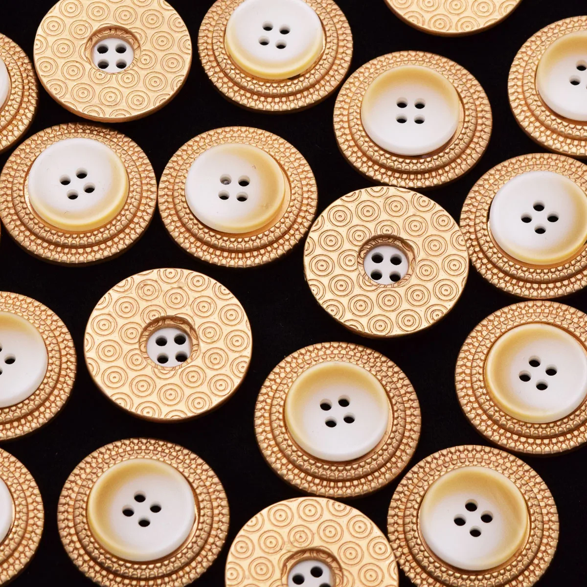 10Pcs Luxurious Resin Frosted Gold Buttons For Sewing Suits Blaze Jackets Mother of Pearl Metal Buttons For Windbreakers Shirts