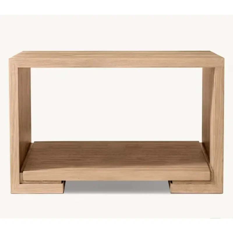 High-end solid, oak modern rectangular coffee table for living room
