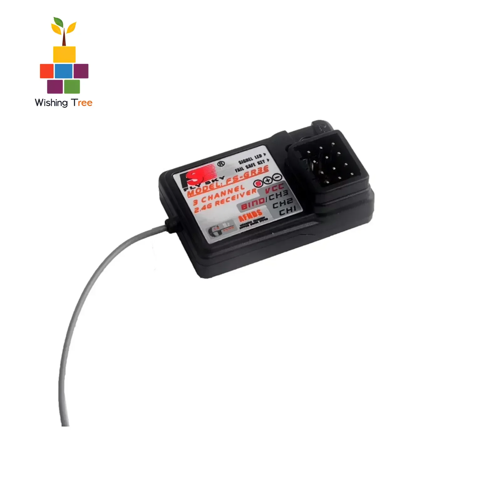 Flysky FS-GR3E AFHDS 2.4G 3CH Receiver for RC Car Boat with PPM GFSK Modulation CE FCC Certified