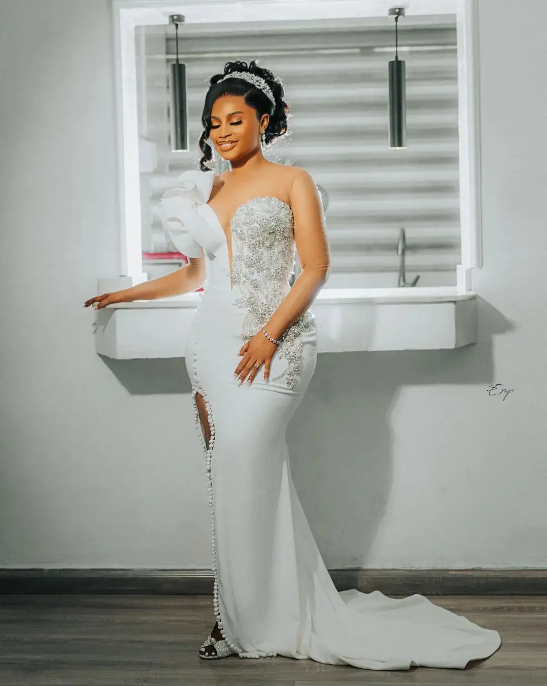 open lace back dress African Wedding Dress Custom Order - Queen Zaria |Nigerian Wedding Dress |Aso Ebi Gown| African Evening Dress for Special Occasions