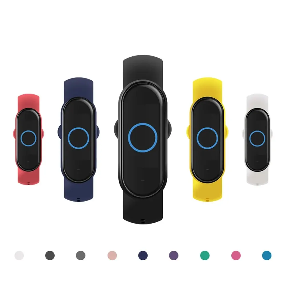 Pulseira de silicone para Xiaomi Mi Band, Pulseira para Mi Band 5, 6, 5, 4, 3, Strap Acessórios