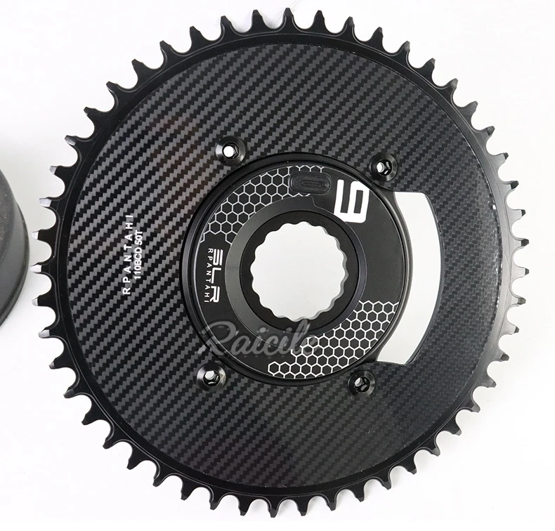 RPANTAHI Carbon-Composite-Kettenblatt, schmal-breit, für Rennrad und Faltrad, 110 BCD, 4-Loch, 50T/52T/54T – Detail 6