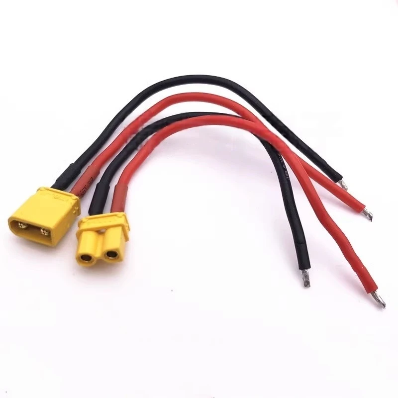 1PCS XT60H XT30U-F male and female head XT90H EC5 test lithium battery connector model aircraft plug with cable