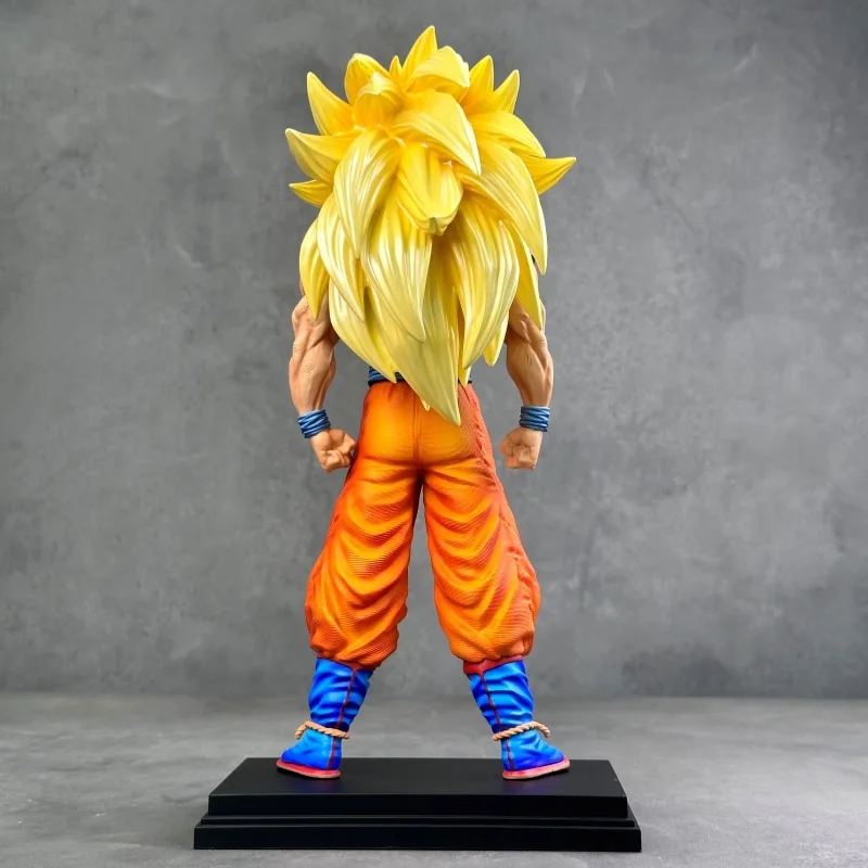34CM Dragon Ball Z Son Goku Anime Figura Ssj3 Super Saiyan Collezione in PVC Giocattolo Action Figurine Decor Modello Regalo Ragazzo Regalo di Natale