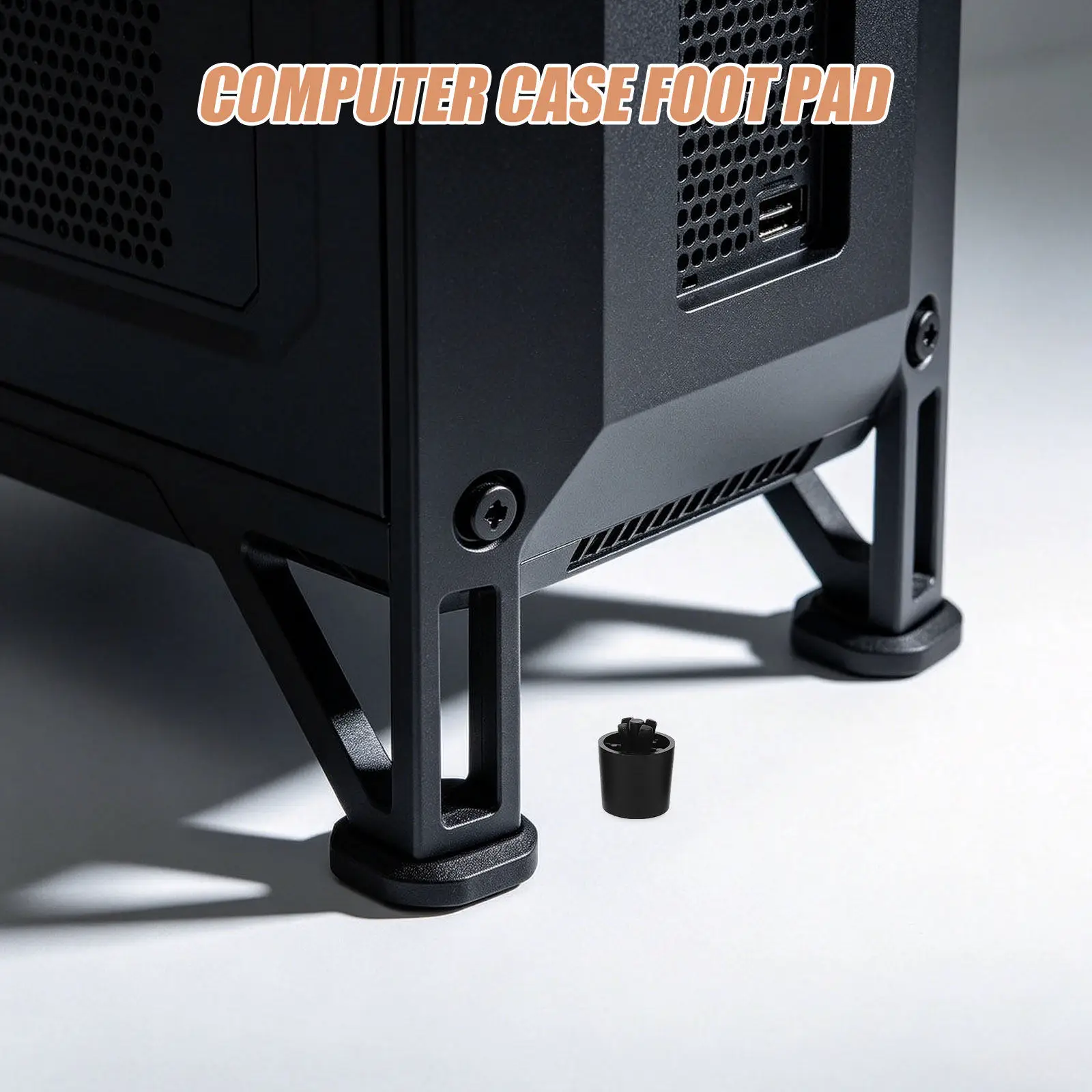 20Pcs Computer Case Feet Non-Slip Snap-in Pe Pads Shock Absorbing Vibration Isolators for Pc Towers Midi Tower Chassis Support