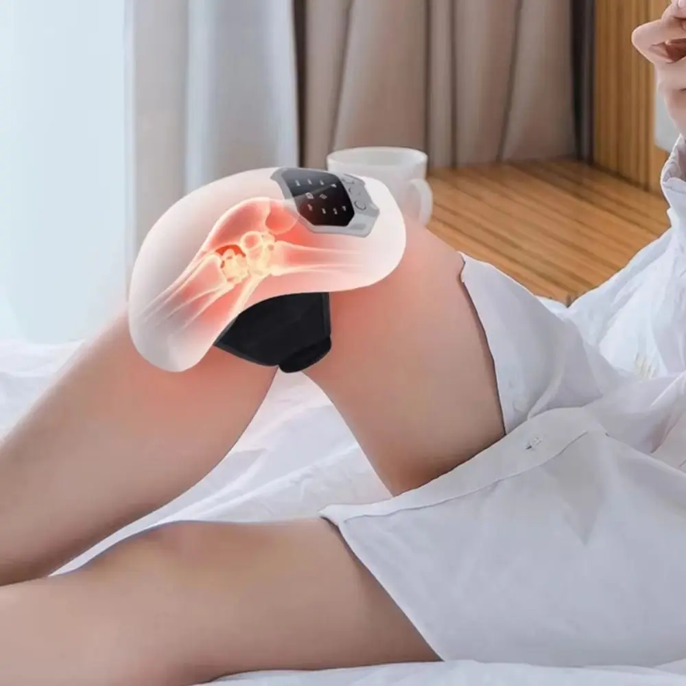 Cordless Hot Compress Knee Massager Infrared Heat Vibration Massager 3D Kneading Air Pressure Elbow Massager Strain Relief