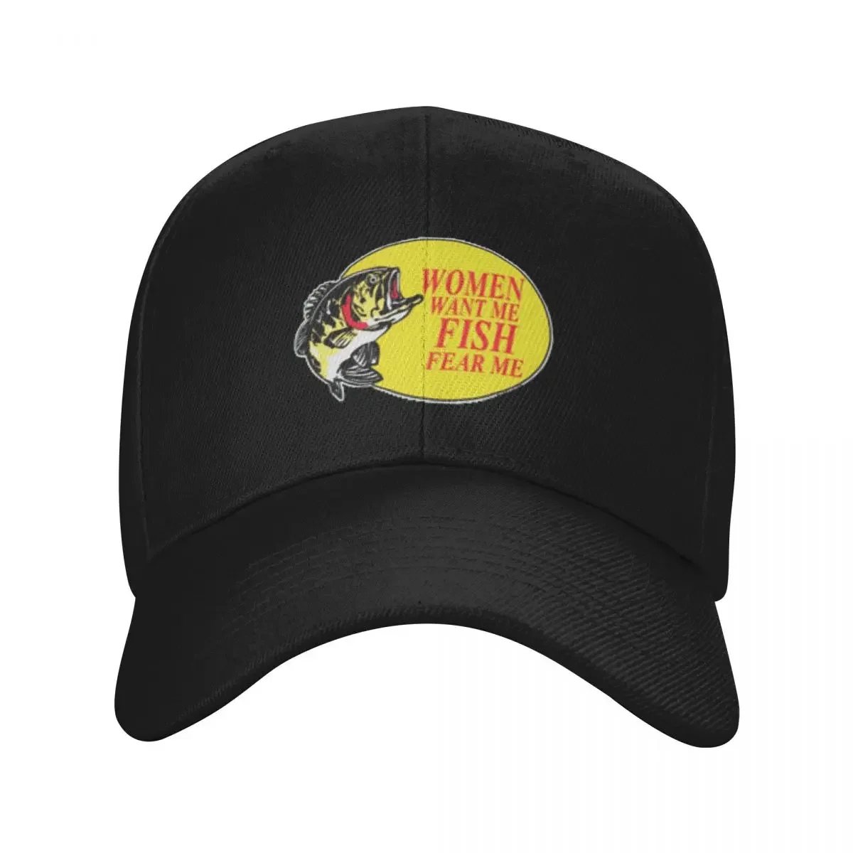 

fish want me women fear me Baseball Cap Vintage cute beach hat fun hats Golf Men Women's