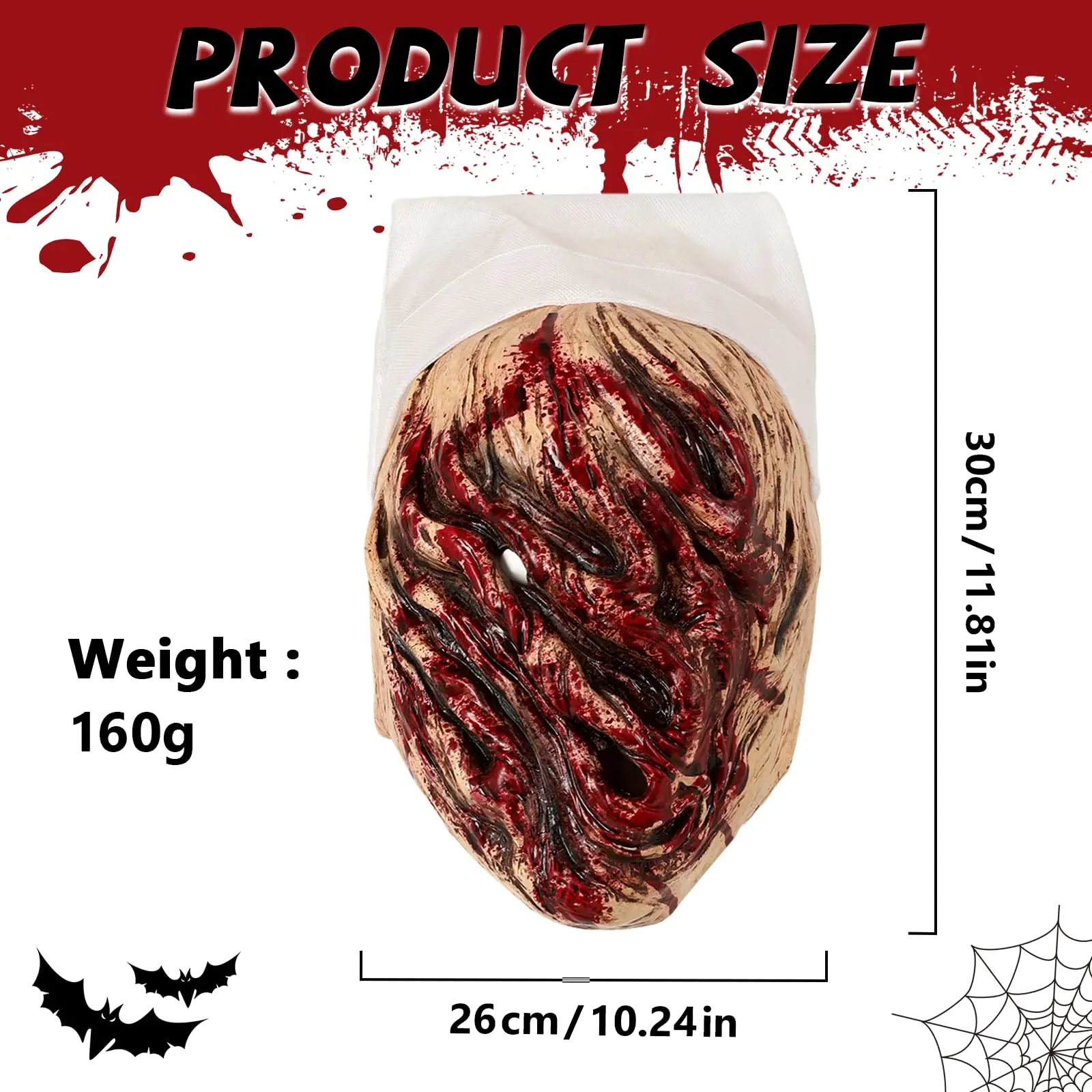 Bloody Silent Hill-mascarilla de Cosplay de enfermera sin rostro, máscaras de látex sangrientas de terror, accesorios de disfraz de Halloween para adultos