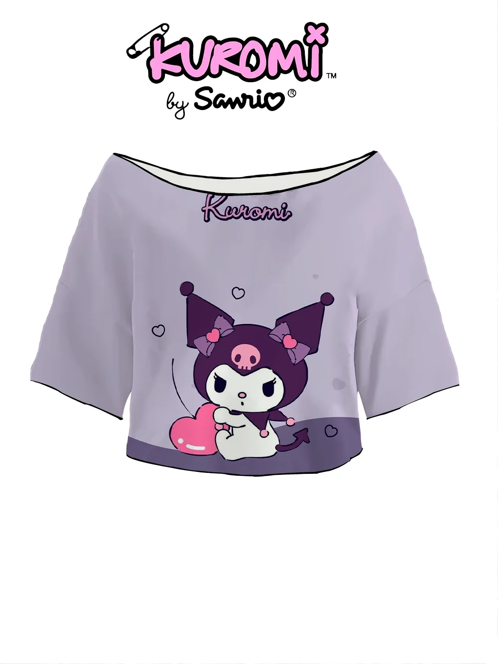 Y2k Anime Crop Tops Sexys Lettuce Trim Woman Clothing Kpop Kuromi T-shirts Summer Clothes Women 2024 Kawaii Short Sleeve T-shirt