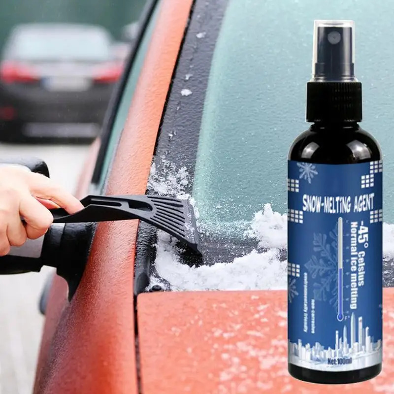 Deicer para parabrisas de coche, Spray de fusión rápida de hielo para ventana, Spray de fusión de nieve, solución de descongelación automática de invierno para faros de espejo