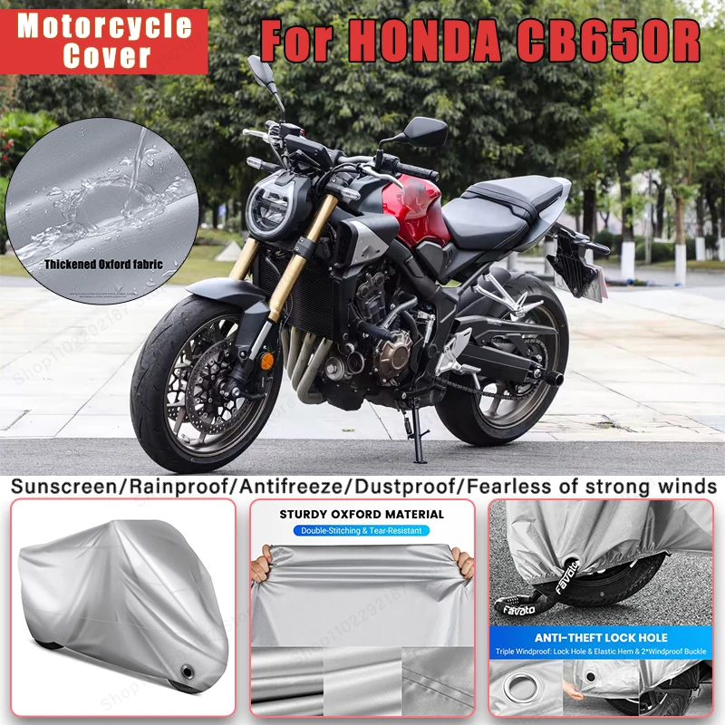 

For HONDA CB650R No Ear Motorcycle Cover - Outdoor Full Body Protection, Waterproof Dustproof Sunscreen Moto Accessories