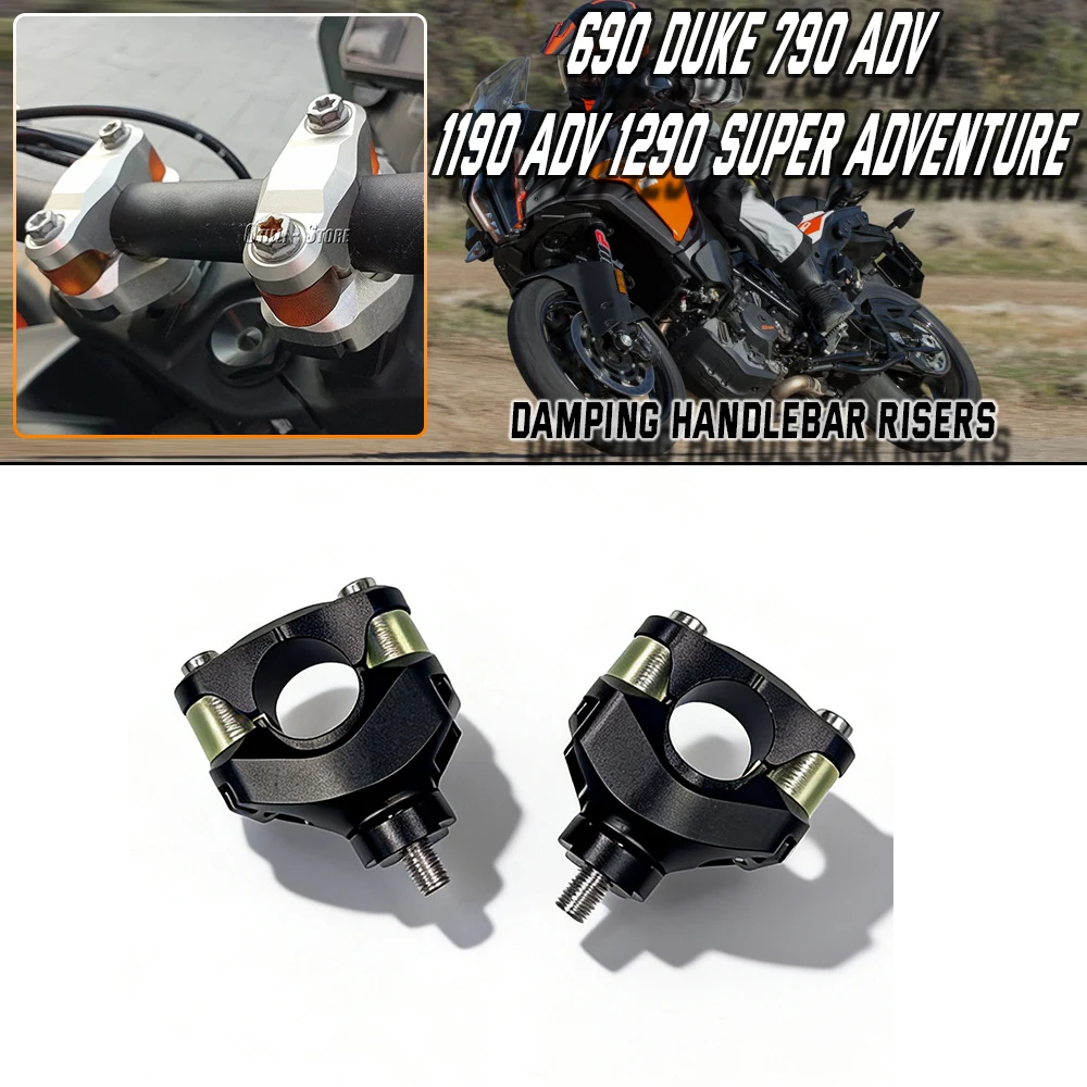 

for 690 Duke / 790 Adventure / 1190 & 1290 Super Adventure Compatible 28mm Handlebar Risers with Progressive Damping