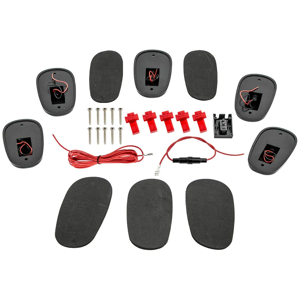5 Pack Yellow LED Roof Marker Smoked Lens Running Light for Dodge RAM 1500 LED Cab Roof Running Lights Amber 5PC Set