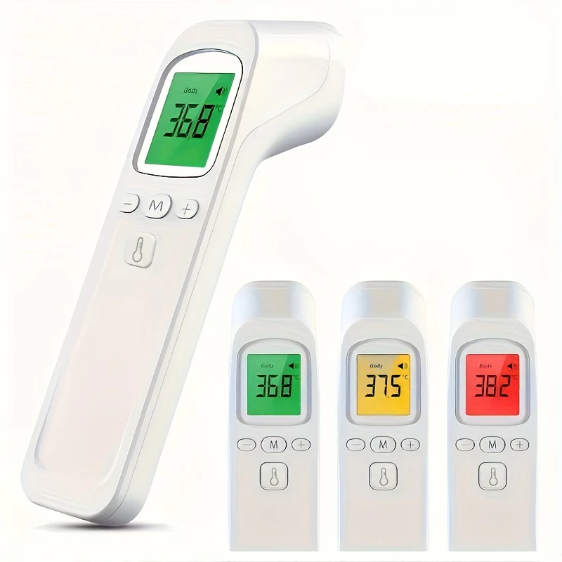 Multifunctionele Thermometer Drie-Kleuren Verlicht Display Voorhoofd Thermometer Digitale Display Infrarood Alarm Menselijk Lich