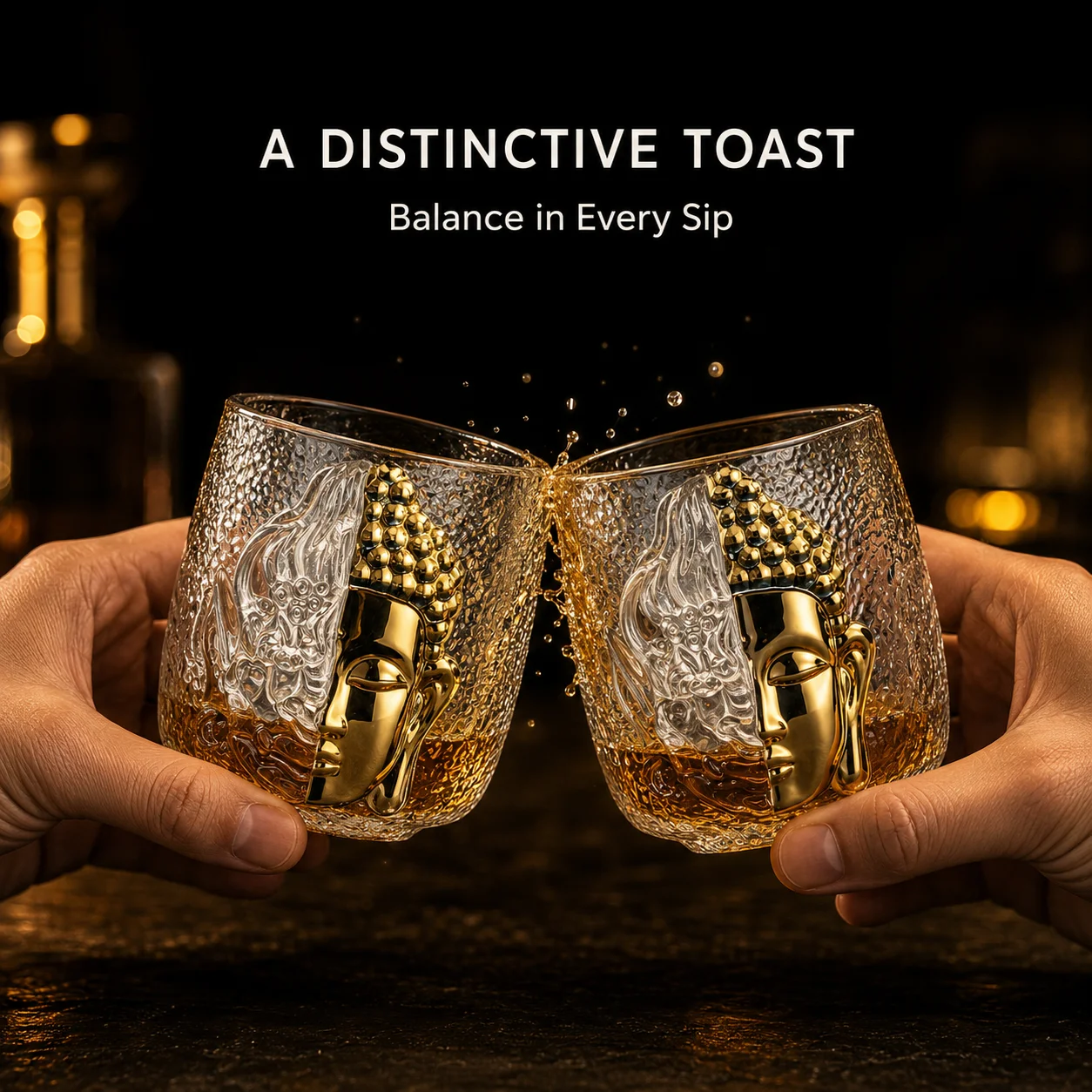 Buddhist Zen Devil Or Buddha 3D Relief Crystal Shot Glass Religion Azure Stone Sake Wine Cup Liquor Vodka Whisky Tumbler Teacup