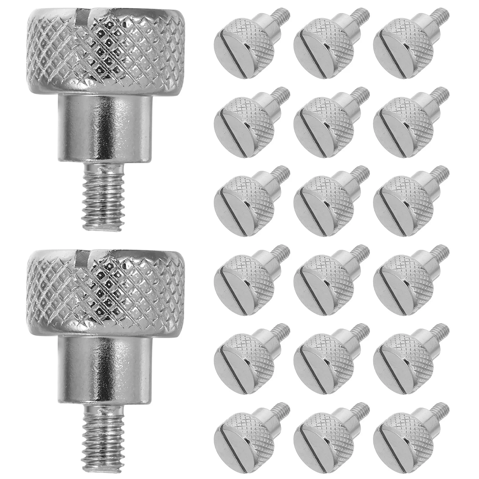 20pcs Sewing Machine Presser Foot Thumb Screws 5mm Knurled Steel Fasteners for Quick Replacement