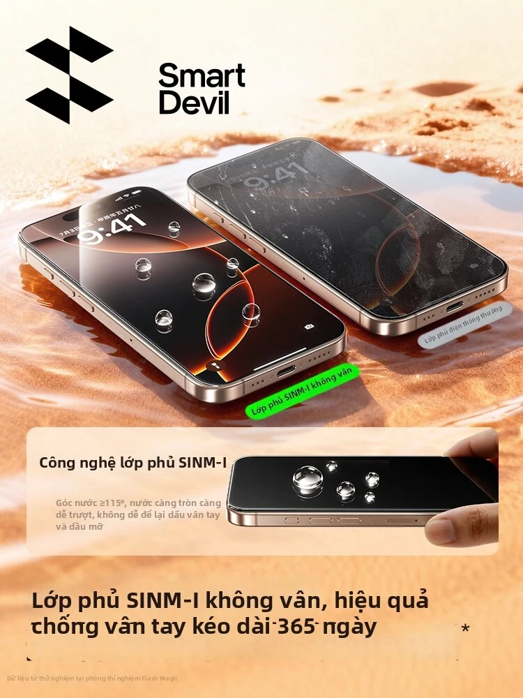 SmartDevil | Miếng Dán Cường Lực Cho Điện Thoại iPhone 15 Pro 16 Pro 16 Pro Max Chống Sốc Chống Ánh Sáng Xanh Toàn Màn Hình
