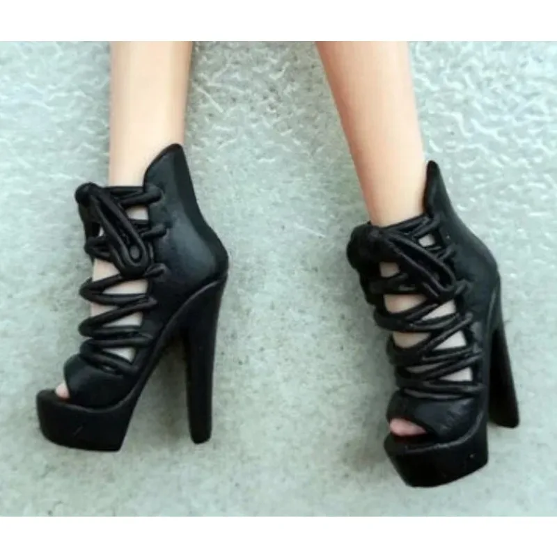 Transparent wedding bride shoes toy shoes doll shoes high heels for Bbie dolls Tp8