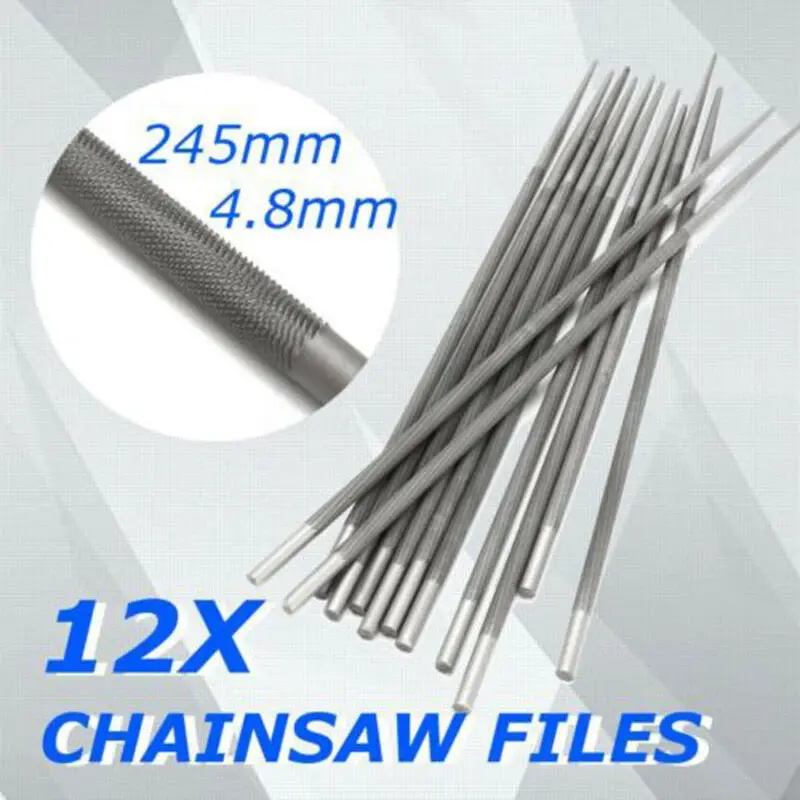 

Filing Sharpener Woodwork Chainsaw files Carbon steel Sharpening Tools Accessories Parts Set 12pcs Round 3/16\\\" 4.8mm