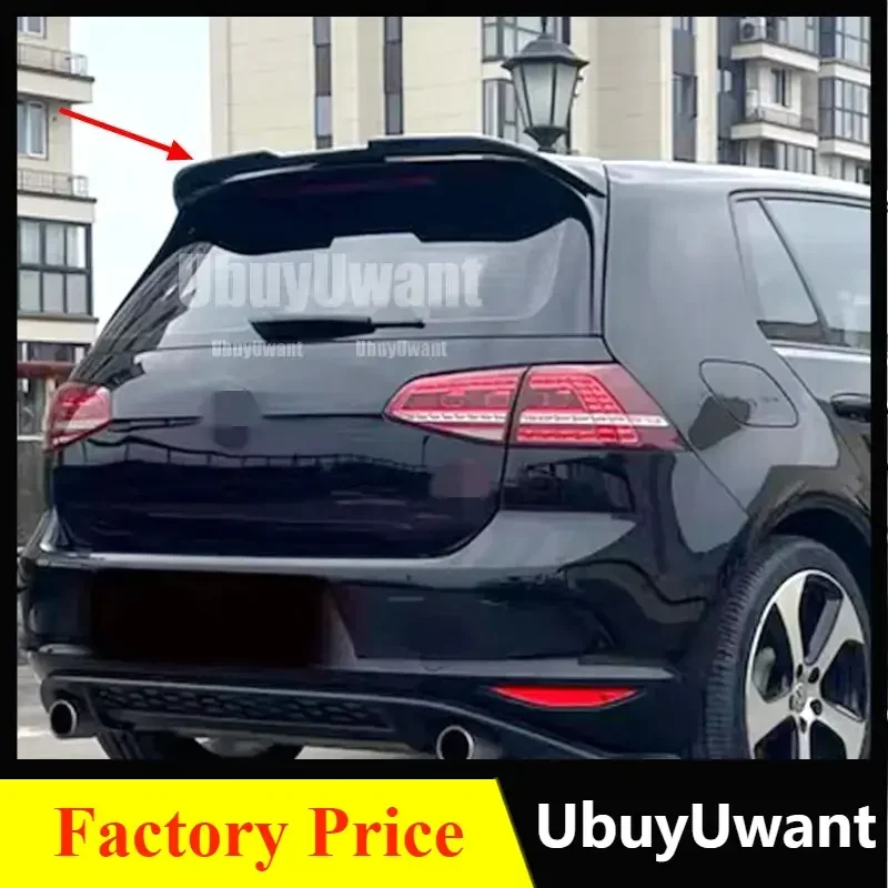 V Style Rear Spoiler Wing For Golf MK7 MK7.5 TDI TGI GTE GTD 2014-2019 Golf 7 7.5 Gloss Black ABS Car-styling Lip Splitter Trim