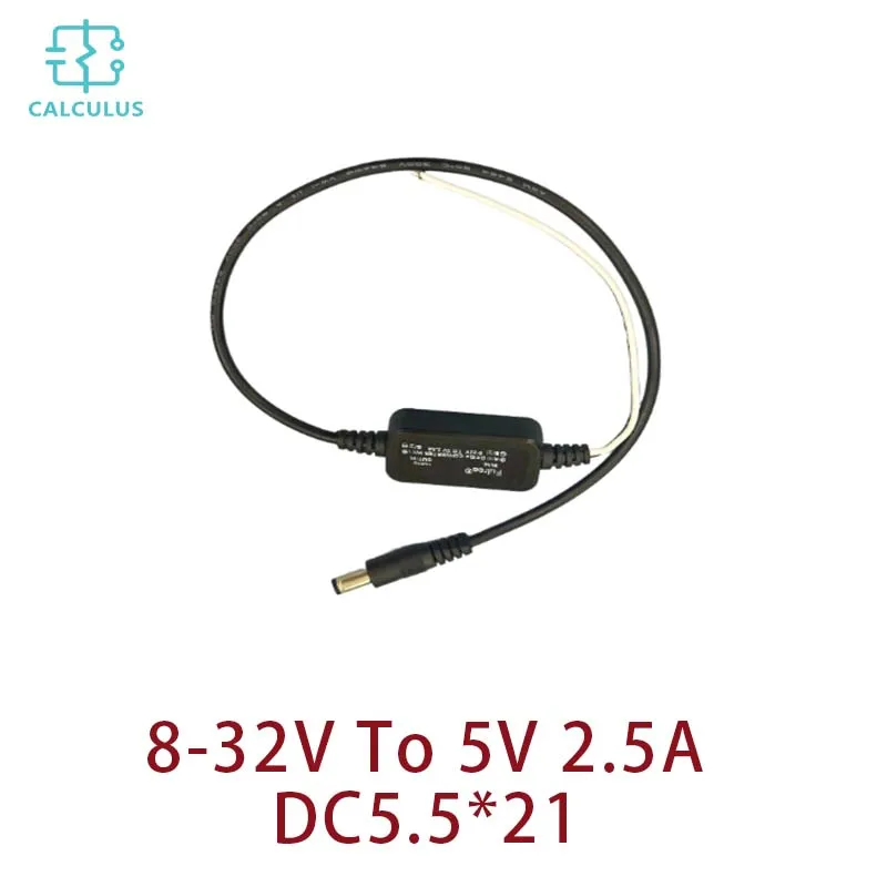 Convertisseur de puissance DC 8-32V à 5V 2,5 A, 12V 24V SO k 5V DC 5,5x2.1, module de transformateur de port