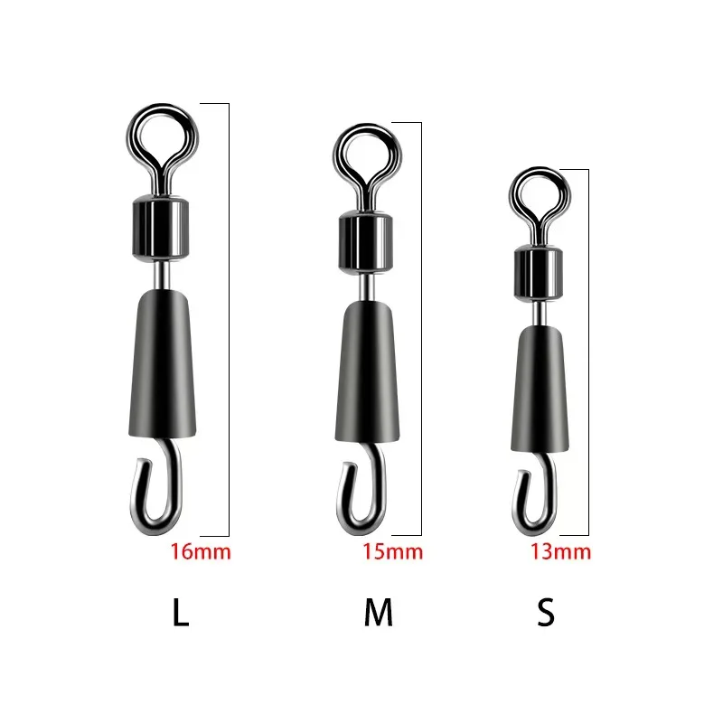 20pcs Fishing Tackle Connector Feeder Fishing Accessories Swivel Snaps For Carp Carp Fishing Quick Change Feeder Swivels Method