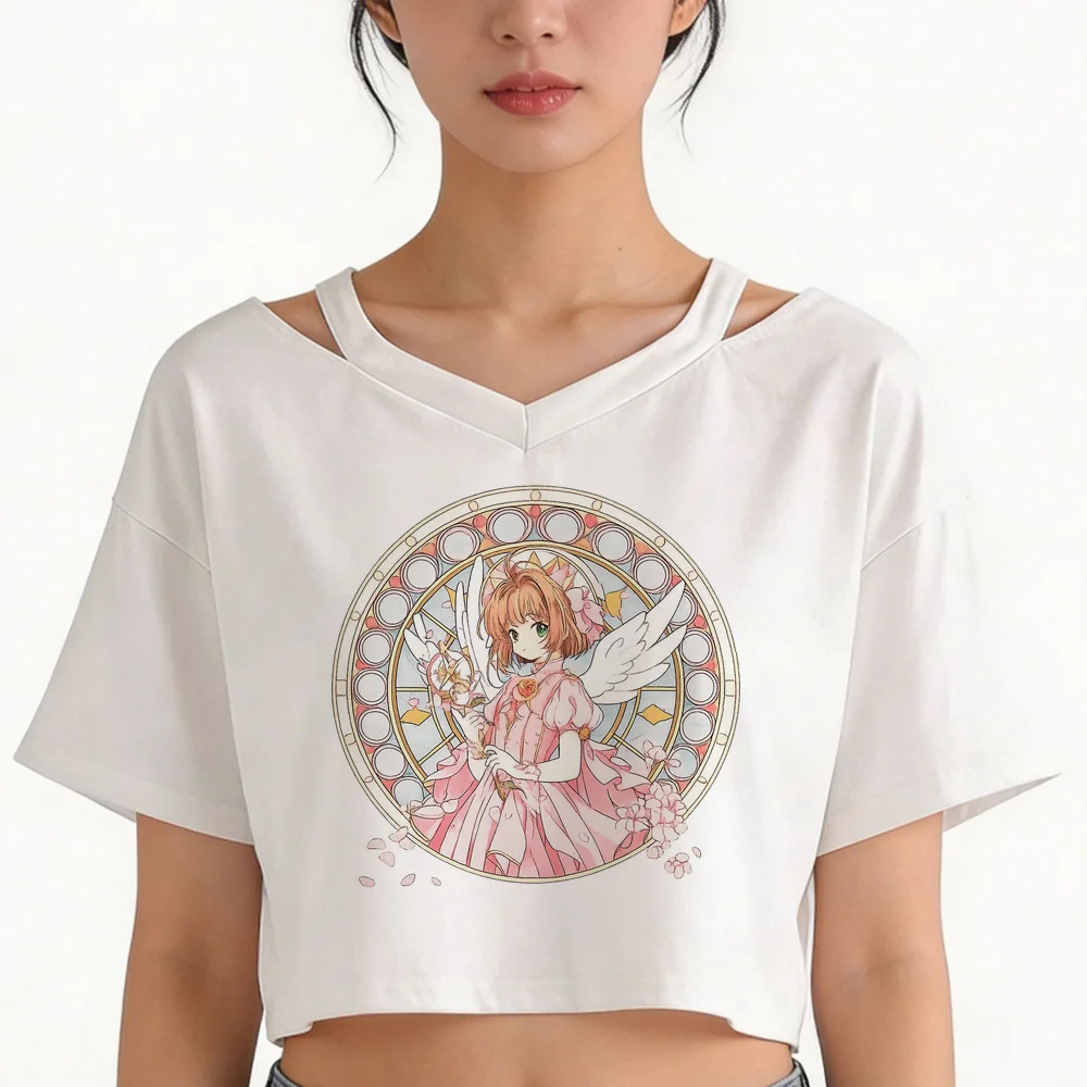Cardcaptor Sakura crop top ladies alternative  manga streetwear gyaru shirt streetwear cheap dollette korean fashion vintage