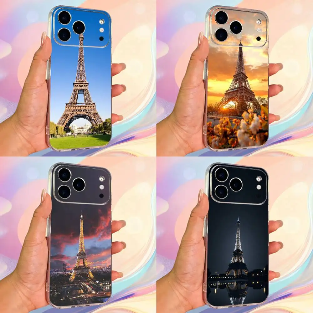 

Famous Eiffel Tower Paris Phone Case For iPhone 14,13,12,11,17,16,15,Pro,Max,Plus,X,XS,XR,SE,Mini Transparent Soft Cover