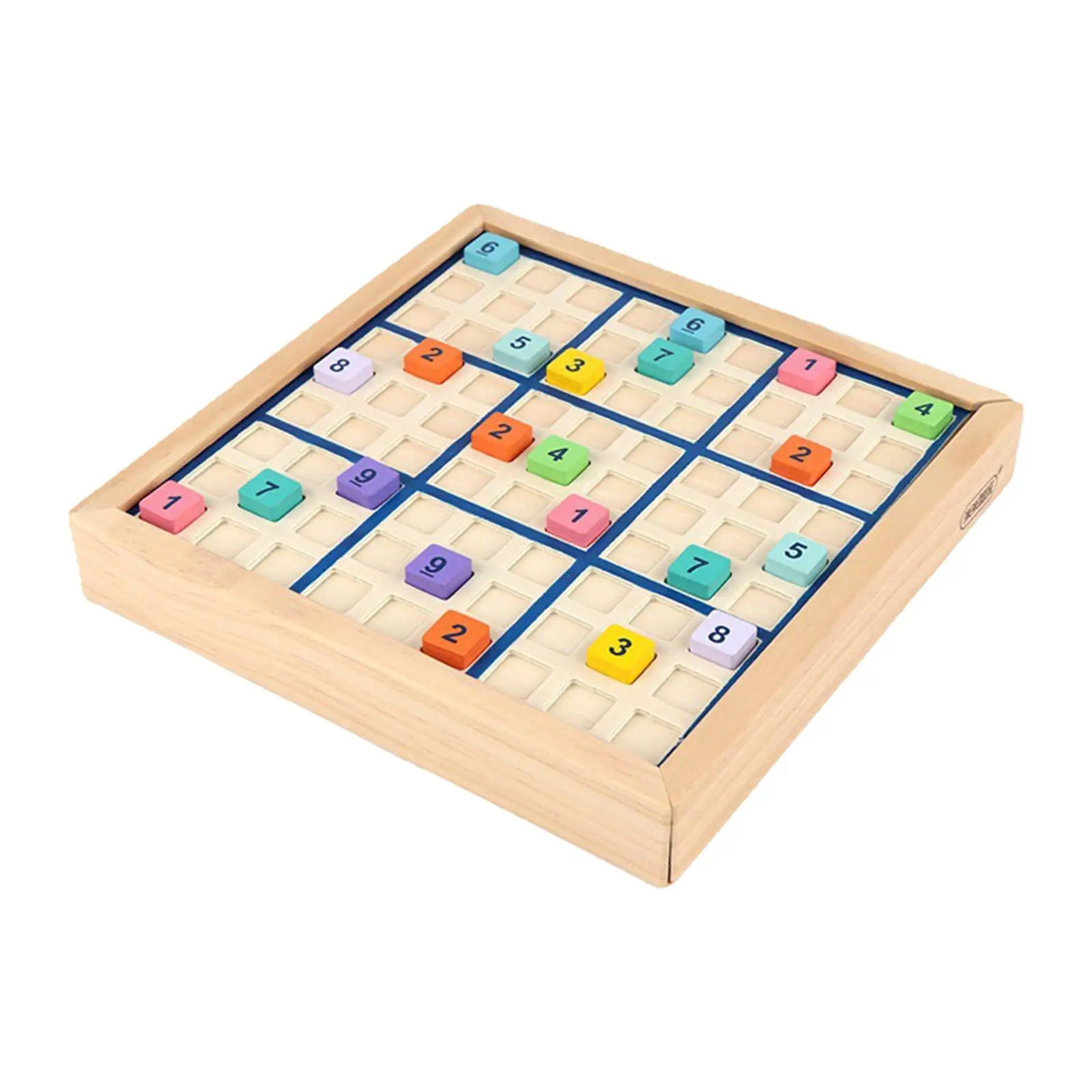 Juego de rompecabezas de madera de Sudoku Montessori para niños de 3 años y más, juego de pensamiento