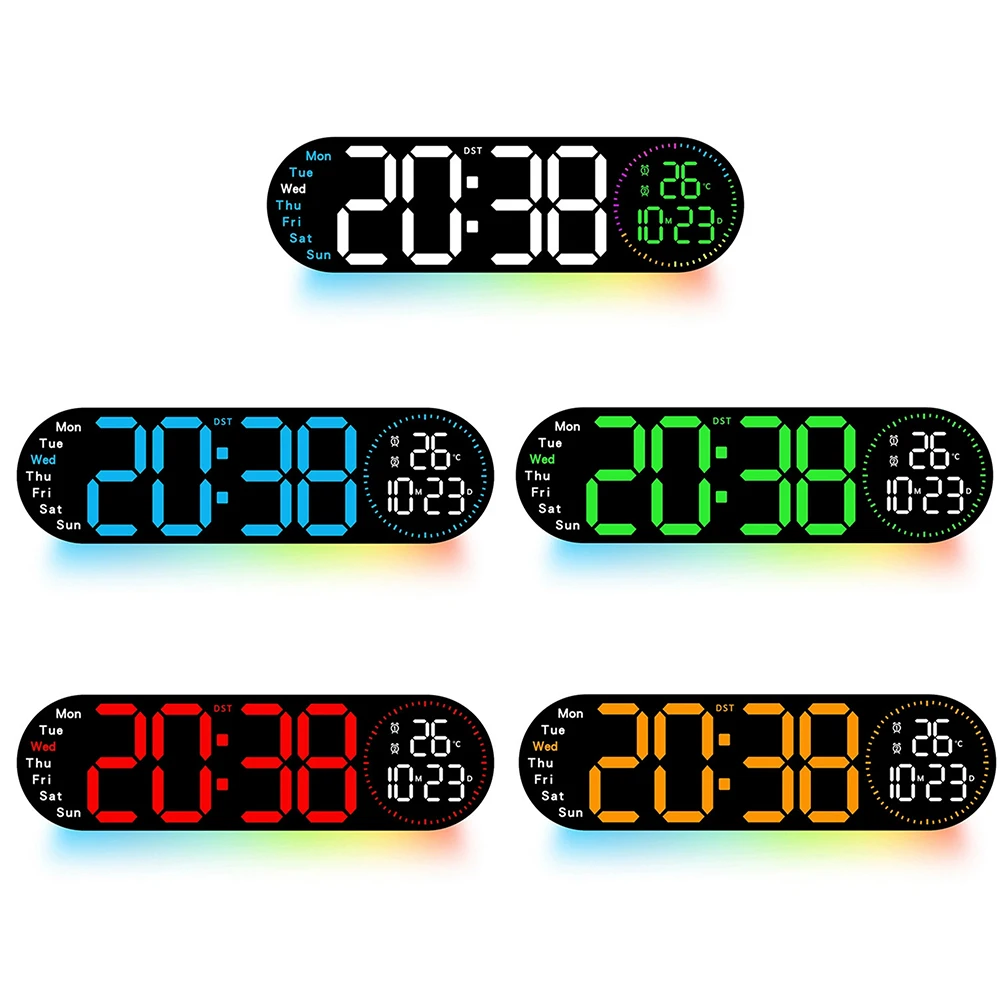 

Diverse Color Options Available in LED Digital Wall Clocks Featuring Convenient Remote Controls for Ease of Use