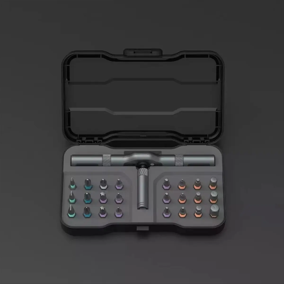 T32C New 24 in 1 Multi-Purpose Ratchet Wrench Screwdriver S2 Magnetic Bits Tools Set DIY Household Repair Tool