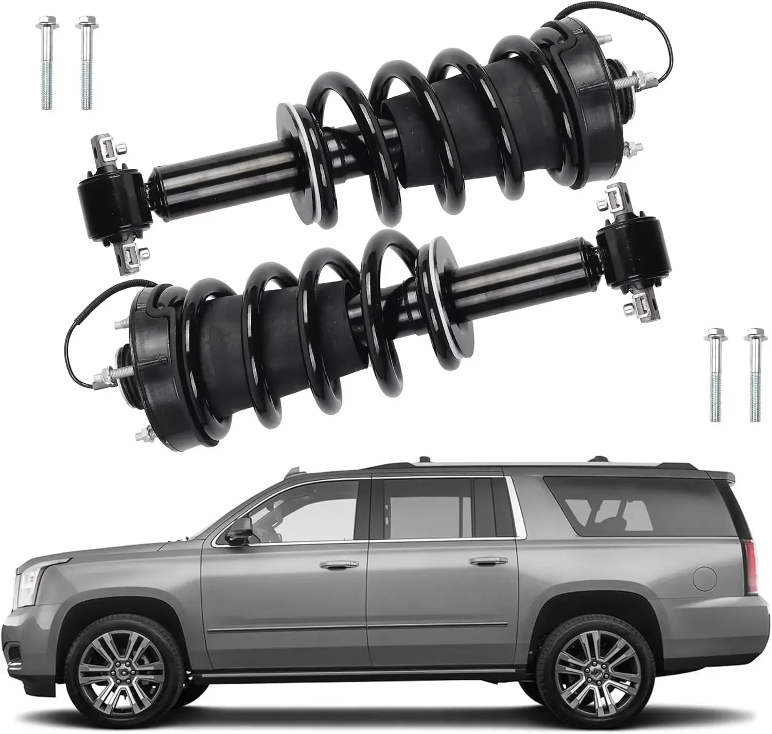 

2Pcs Front Struts Shock Assembly Absorber W/Magnetic With Spring Compatible With 2015-2021 Cadillac Escalade Chevy....