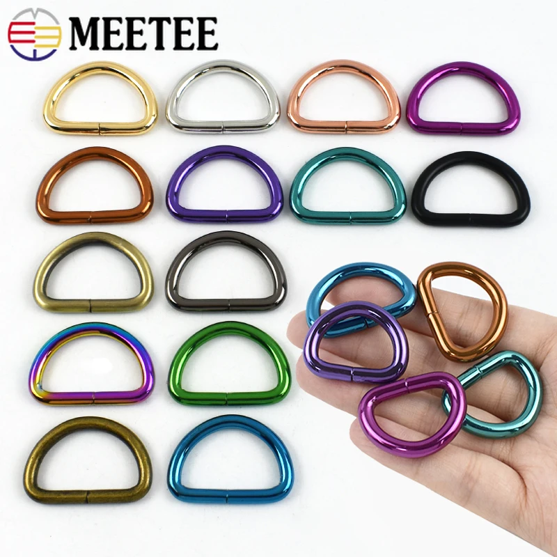 

5/10Pcs 20/25/32/38mm Metal Bag Buckle D Ring Buckles for Strap Carabiner Rings Webbing Belt Hook Clasp DIY Hardware Accessories