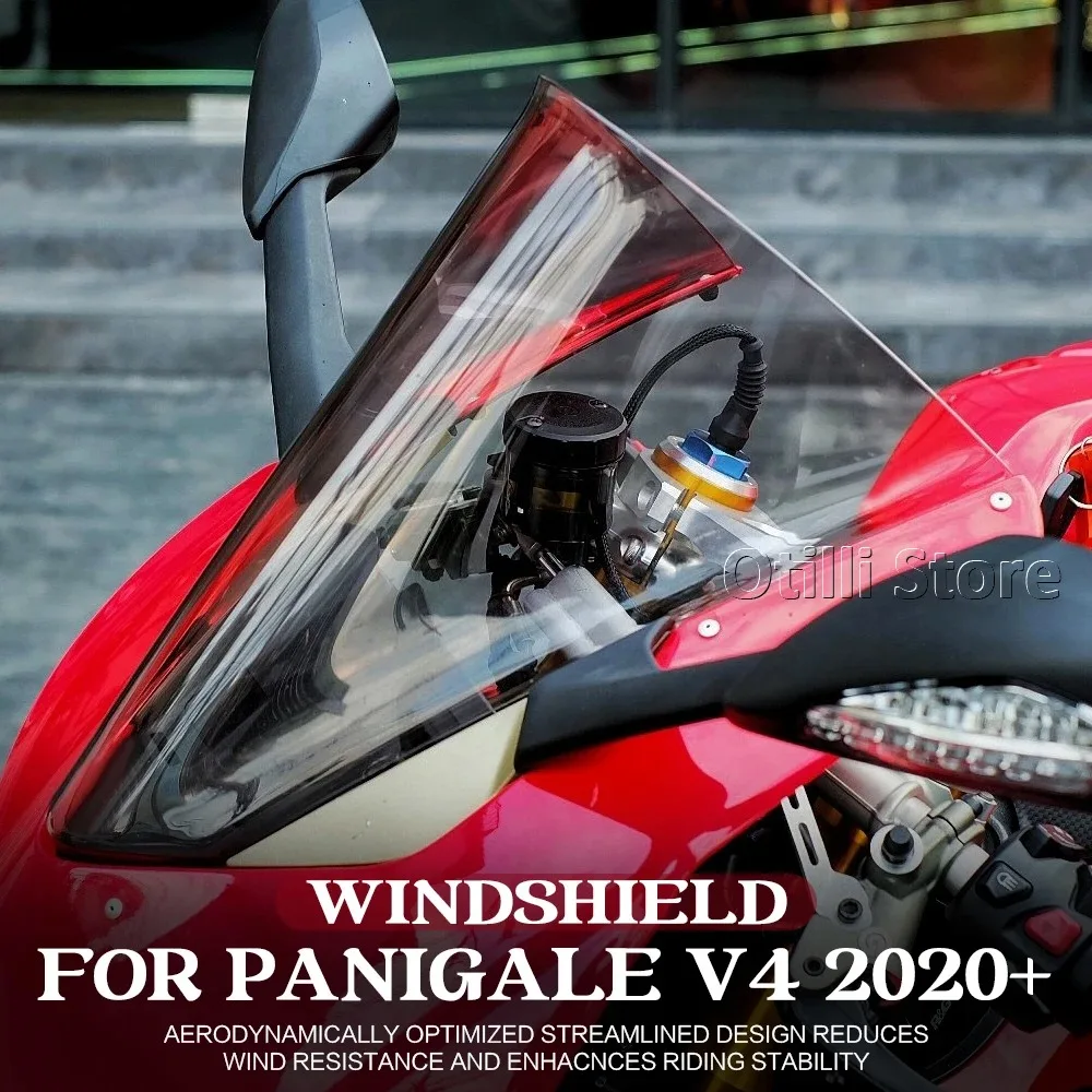 Bild 3: Double Bubble Racing Windschutzscheibe für DUCATI PANIGALE V4 V4S 2020 2021 2022 2023 2024 Acryl-Scheibe Windabweiser