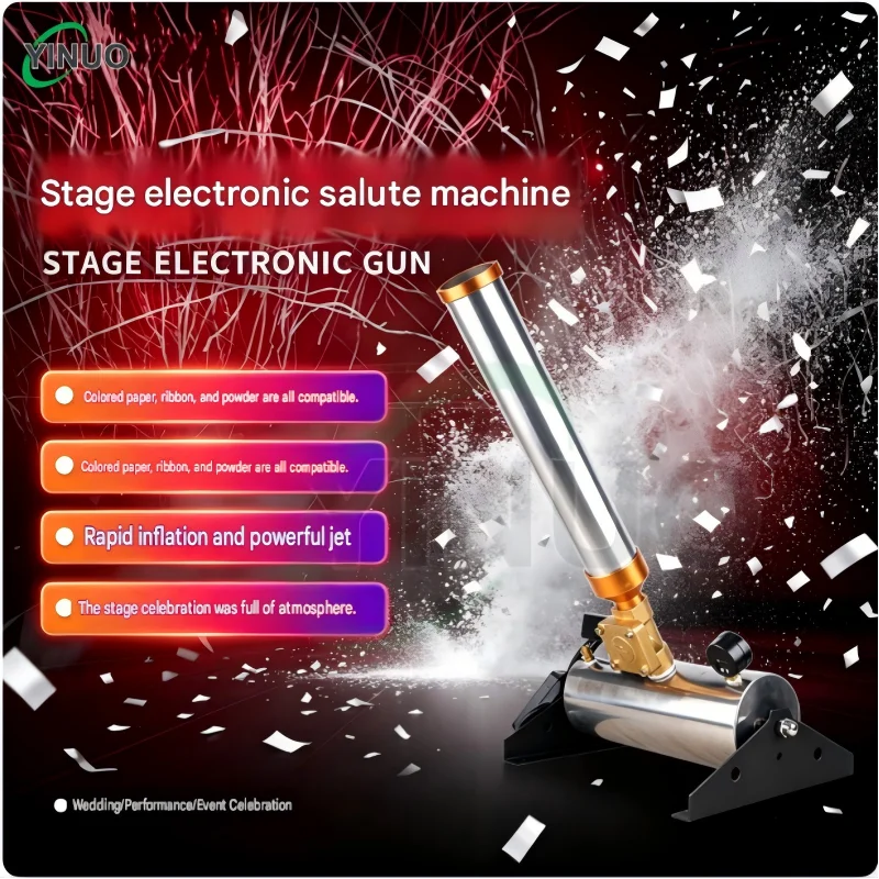 Opening ceremony electronic cannon machine, wedding event electromagnetic cannon, music festival confetti and ribbon spraying