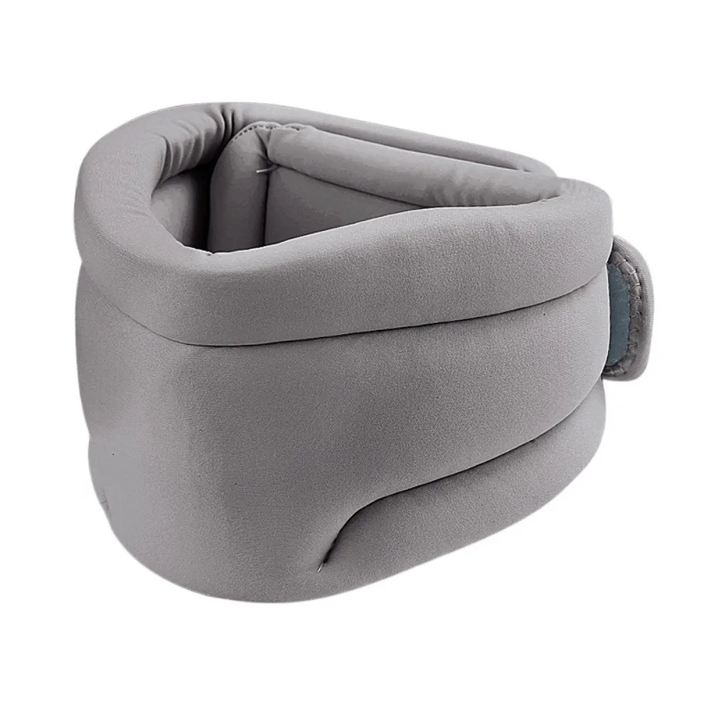 Breathable Neck Cervical Brace Adjustable Solid Color Neck Fixation Belt Household Sponge Neck Cervical Collar Airplane Travel