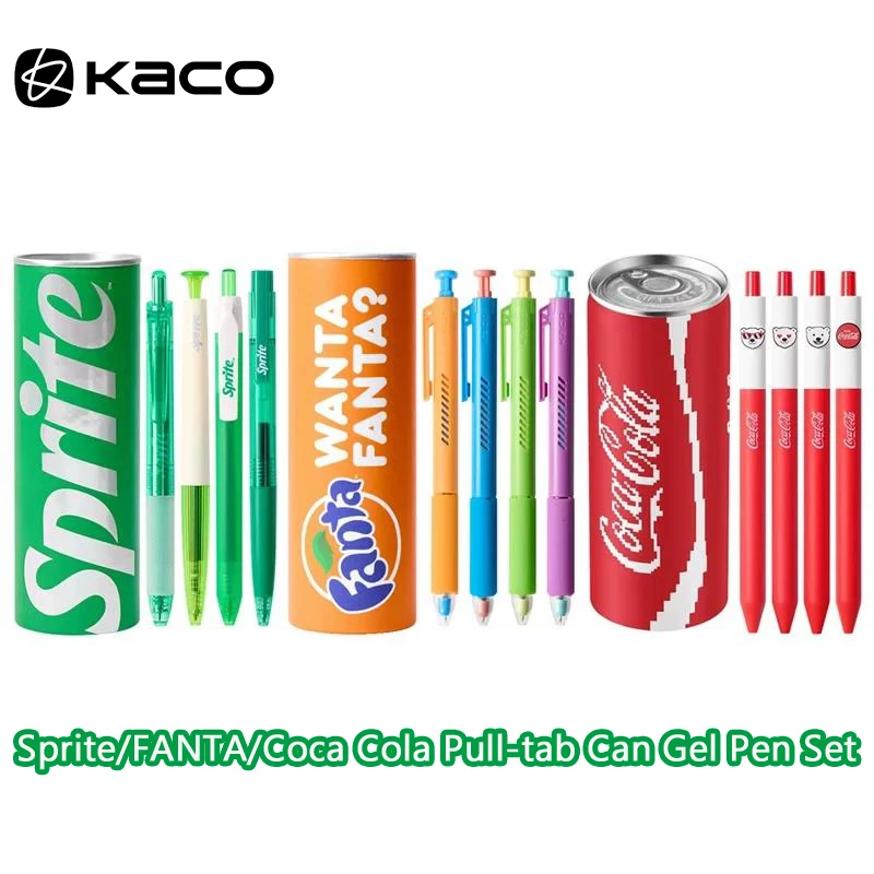 

KACO Sprite/FANTA/Coca-Cola Can Gel Pen Set,0.5mm Fine Point,Large Capacity&Smudge-Free Ink Ultimate Exam&Notes Pen for Students