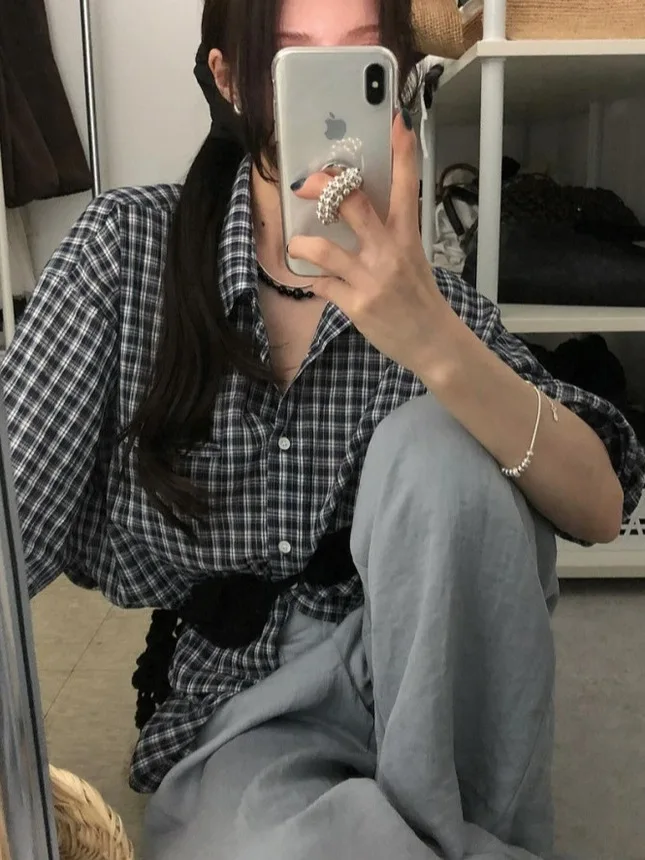 Fre Stripe femmes irt Chic été ample longue Sve Protection solaire boutonné âge défense haut trajet Sle bulle Sve