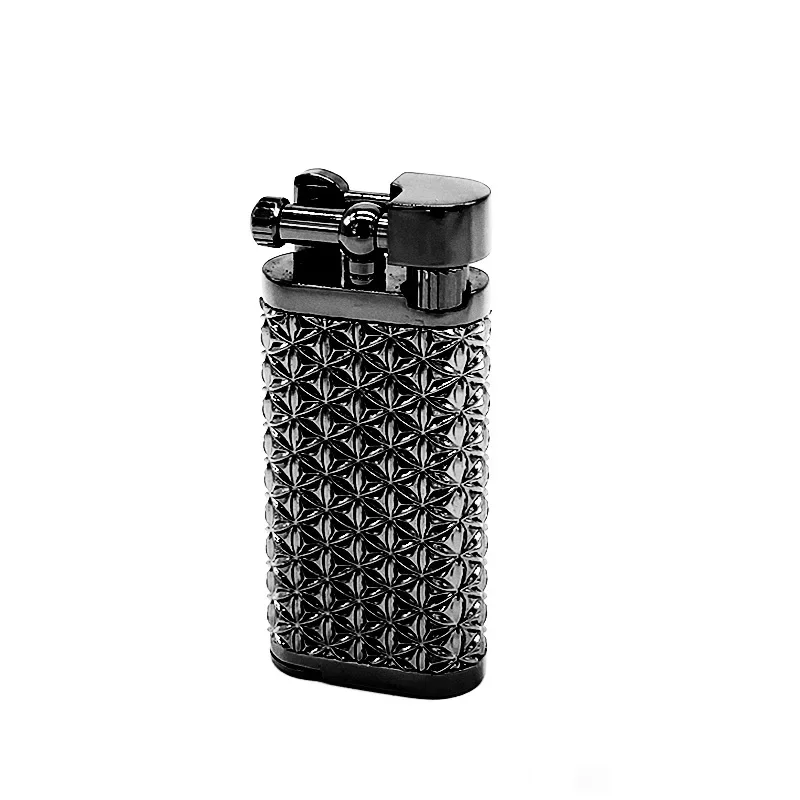 SPUNK Retro Metal Outdoor Windproof Butane Gas Lighter Rocker Arm Grinding Wheel Oblique Flame Pipe Cycle Use Lighter Cigar Tool image 3