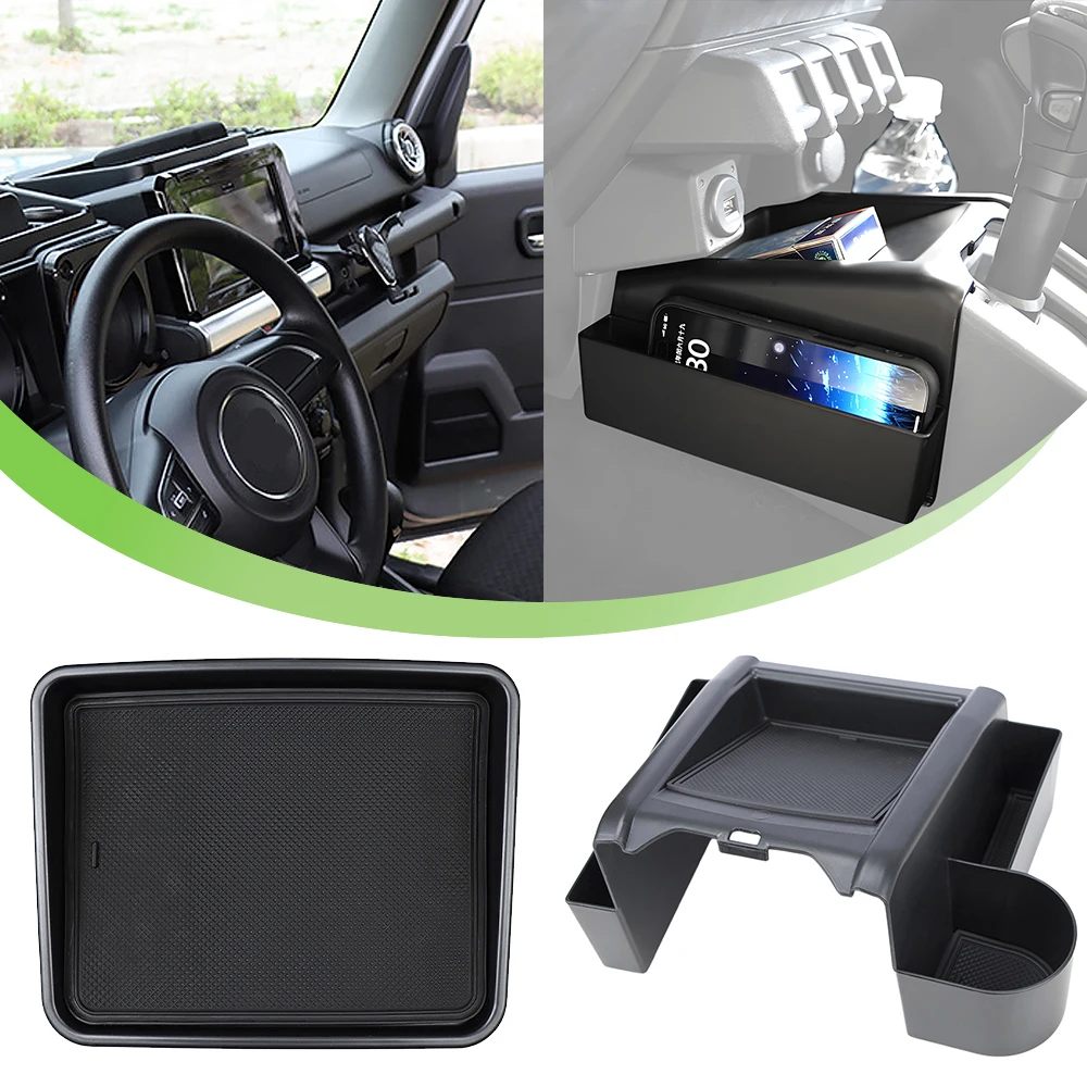 Car Center Console Storage Box Organizer Gear Shift Dashboard Tray Cup Holder for Suzuki Jimny 2019-2026 AT Interior Accessories
