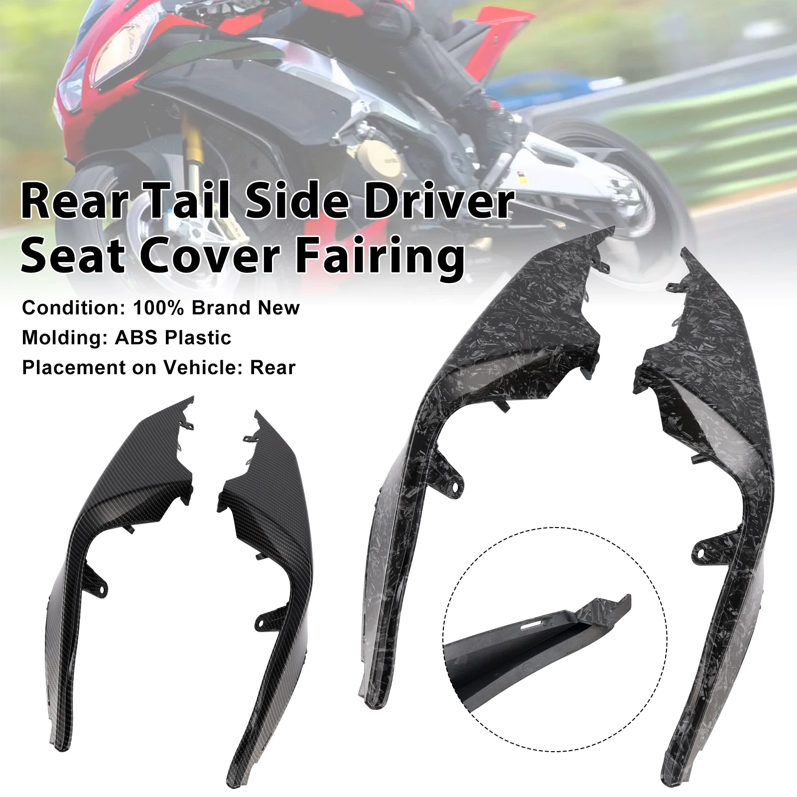 Topteng Rear Tail Side Driver Seat Cover Fairing For Aprilia RSV4 2021-2024 2022 2023