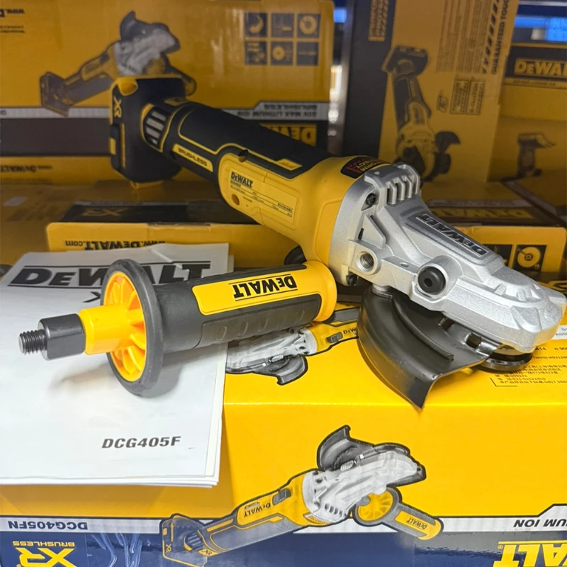 DEWALT Brushless Angle Grinder DCG405FN 125mm Portable Wireless Impact Polisher 9000 RPM Cordless Cutting Machine 20V Power Tool